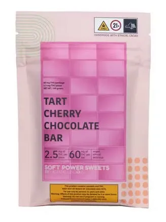 soft Power Sweets Cherry Chocolate Bar 24ct