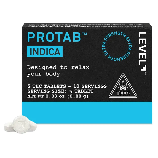 Level Protab Thc Tablets Extra Strength Indica 5pk