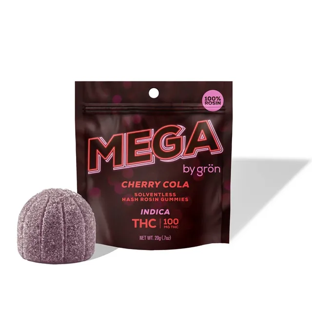 Gron Mega Gummy Cherry Cola Indica Solventless Hash Rosin 1p